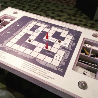 The Snaddering game design table at the Young V&A
